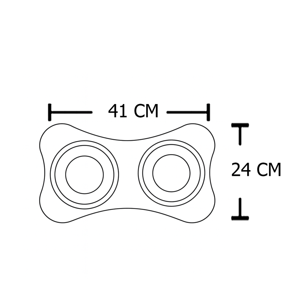 Комплект "efox" подставка из резины + две миски нержавейка