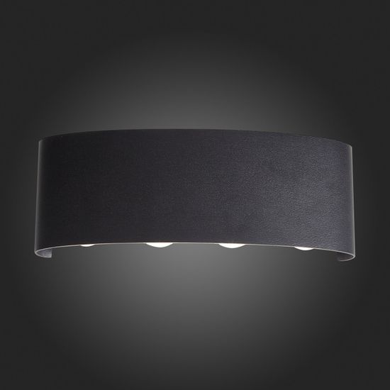 SL089.401.08 Светильник уличный настенный ST-Luce Черный кварцевый LED 8*1W 4000K BISELLO