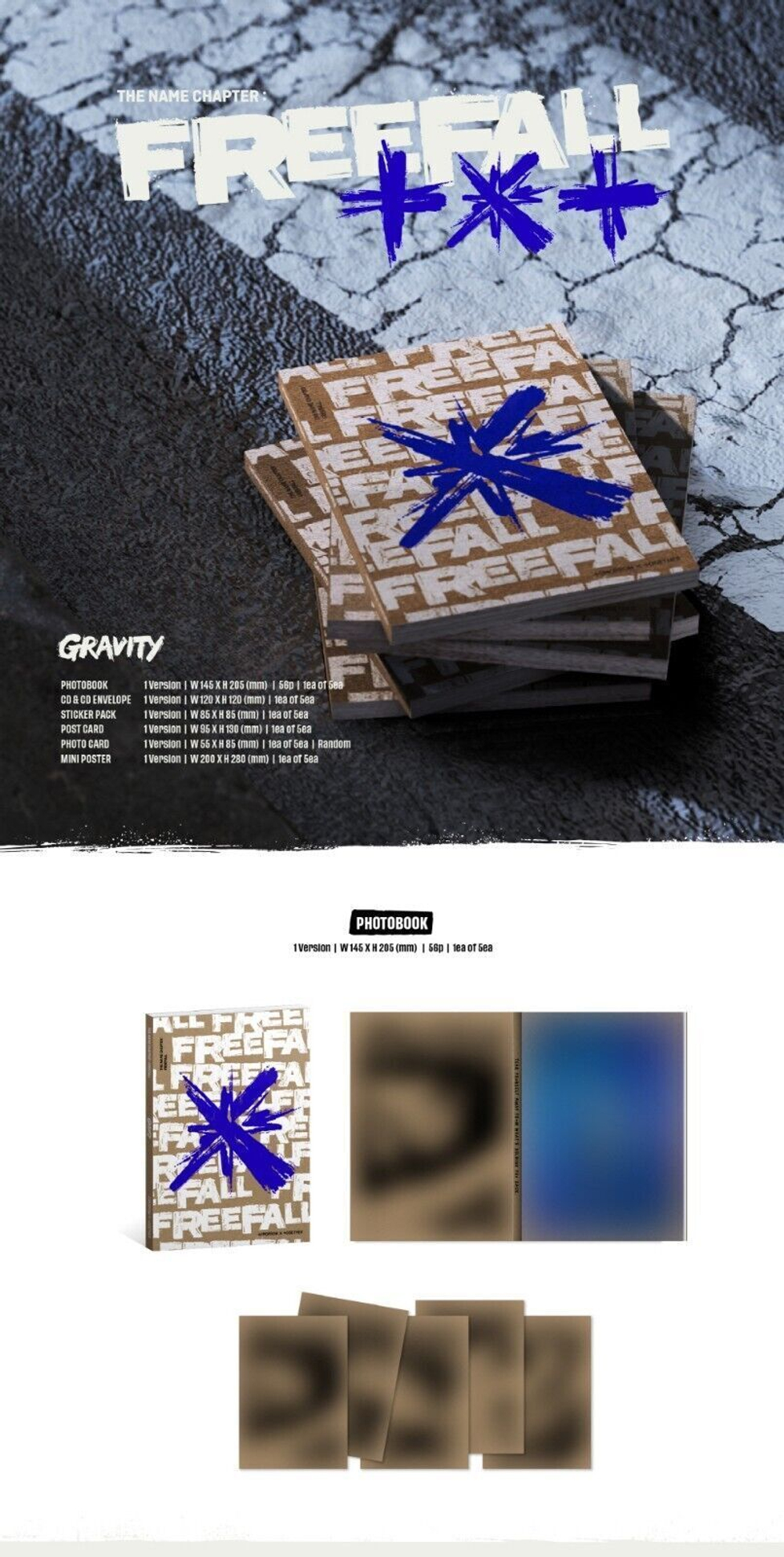 Альбом TXT - THE NAME CHAPTER : FREEFALL [GRAVITY Ver.]