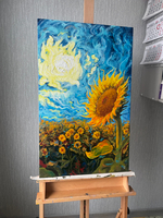 Картина маслом на холсте "День солнца" 80х50 см. Деревянный подрамник. Художник Наталия Осадчук