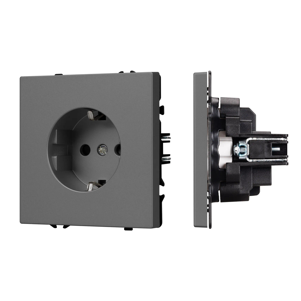 Механизм электрической розетки SCT-NOBE-MEU1-SFPL-GR (230V, 16A) (Arlight, -) 054279