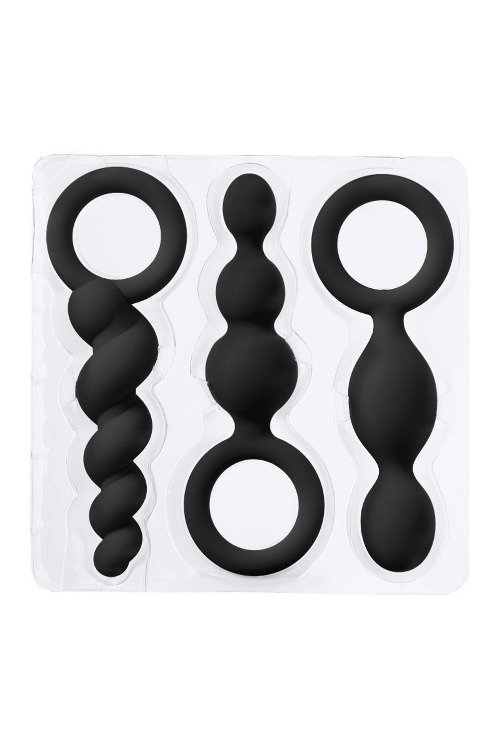 Набор чёрных анальных цепочек Satisfyer Plugs