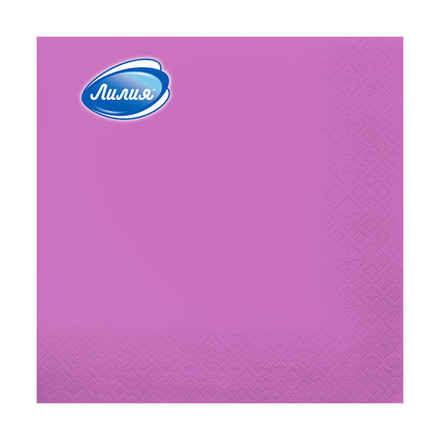 Салфетки бумажные сервировочные Лилия, двухслойные, розовые, 20 шт