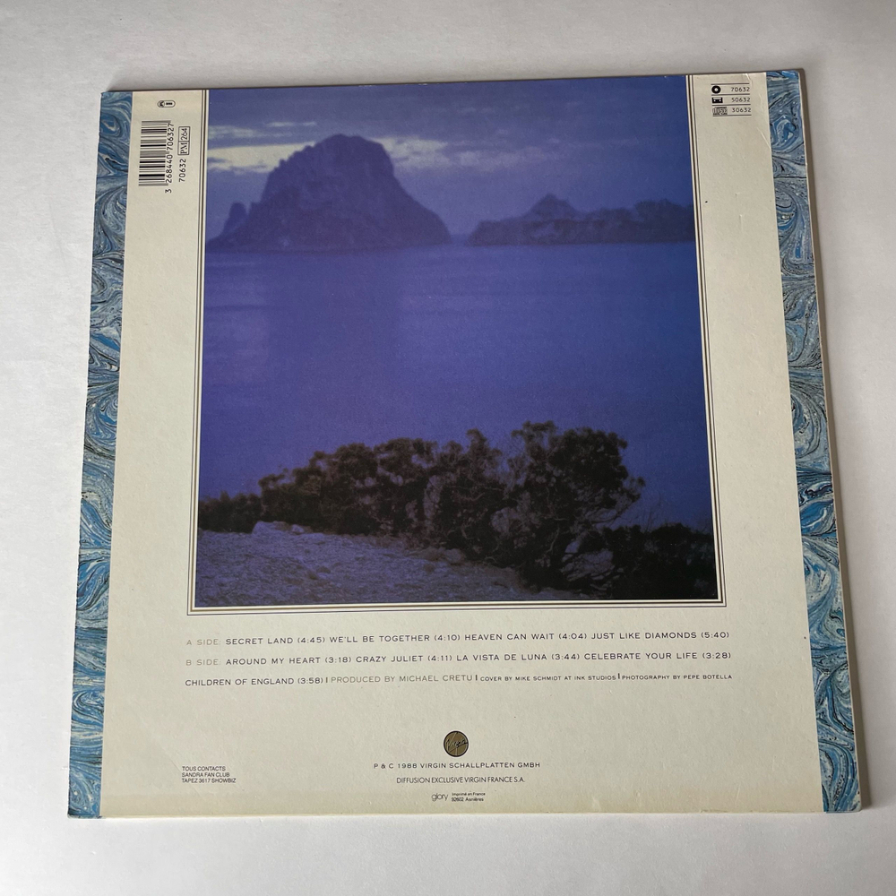 Винтажная виниловая пластинка LP Sandra Into A Secret Land (Франция 1988)