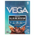 Vega, органический растительный протеин, комплекс питательных веществ премиального качества, со вкусом шоколада, 10 пакетиков по 42 г (1,5 унции)