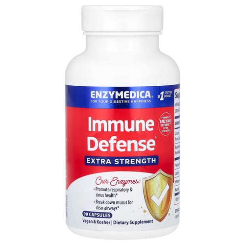 Enzymedica, Immune Defense, добавка для защиты иммунитета, 90 капсул