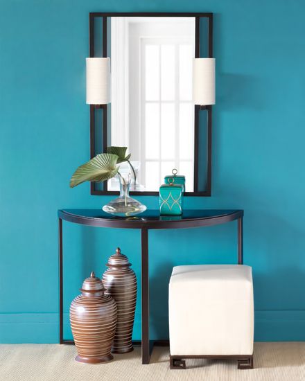 Черное зеркало с бра “Дуглас”