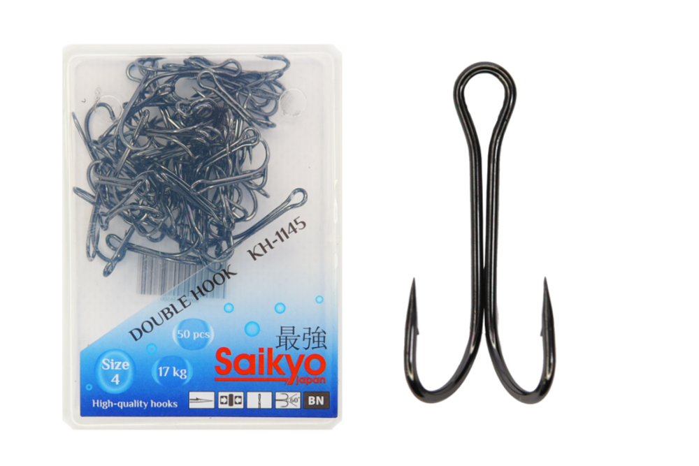 Крючки Saikyo двойн. KH-1145  № 4 BN (50шт)