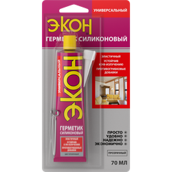 Герметик Экон 3002450 силиконовый универсальный прозрачный BL-1 70 мл. | Экон