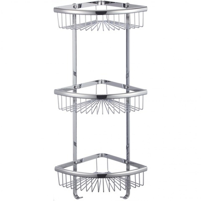 30063 Угловая сетчатая 3-я полка (ХРОМ) GANZER (5/1шт)