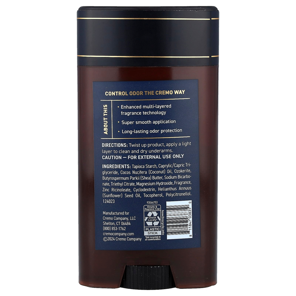 Cremo, Дезодорант, Palo Santo, 75 г (2,65 унции)