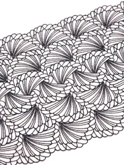 05-120 Вышивка на неэл. сетке 22 см, телесный/черный