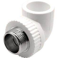 Угольник THERMOLIGHT комбинированный PP-R НР 32х1 белый (10/60)