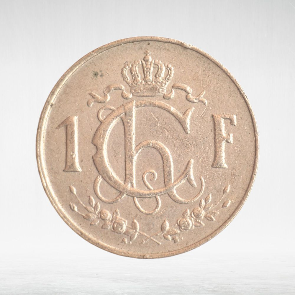 Luxembourg, 1 Franc - Charlotte, 1962, VF