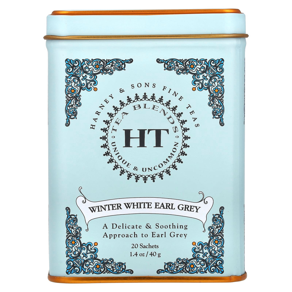Harney & Sons, HT Tea Blends, смесь чая с белым бергамотом, 20 пакетиков, 40 г (1,4 унции)