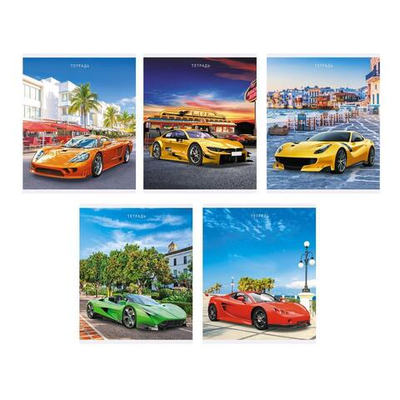 Тетрадь А5 48л. линия "Спорткар" (Эксмо)