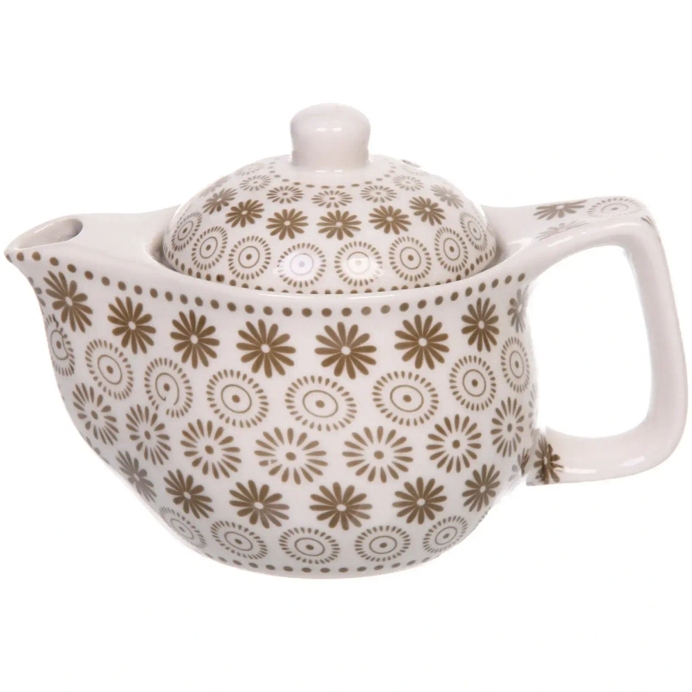 Чайник заварочный керамический 350мл с ситом «Цветочная фантазия»
