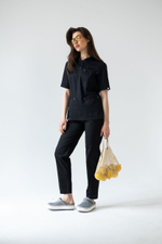 Блуза женская м645 toray стретч черный