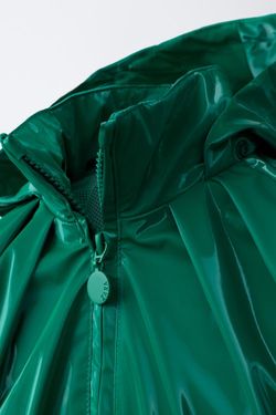 ZARA БЛЕСТЯЩИЙ ДОЖДЕВИК WATER RESISTANT, ЗЕЛЕНЫЙ