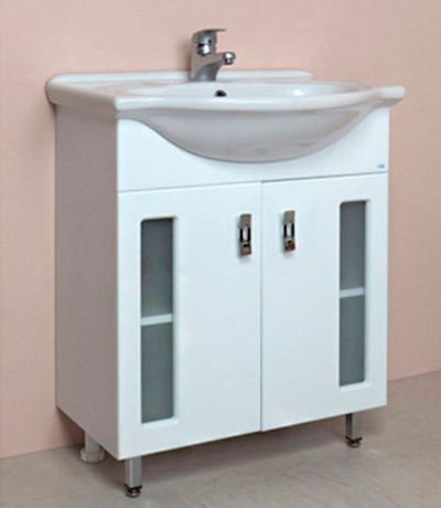 Тумба Onika КРИСТАЛЛ 65.18 с раковиной Santek Байкал 65