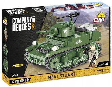 Конструктор пластиковый Cobi M1A2 Abrams - Танк Стюарт - 490эл. - Коби 3048