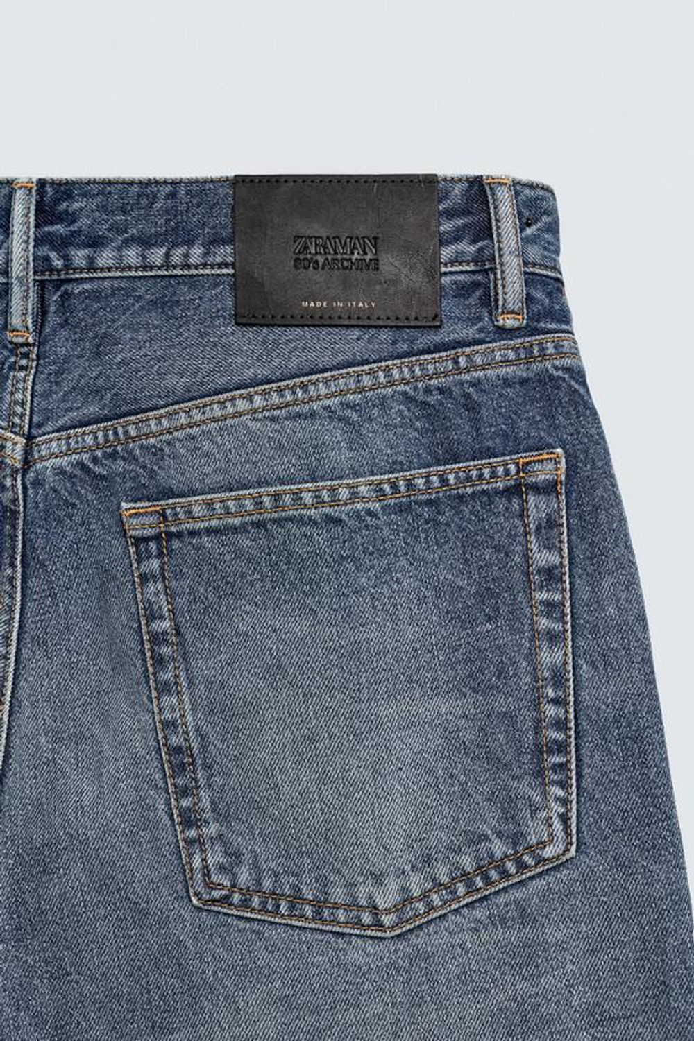 ZARA ДЖИНСЫ RELAXED STRAIGHT FIT - LIMITED EDITION, ВЫЦВЕТШИЙ СИНИЙ