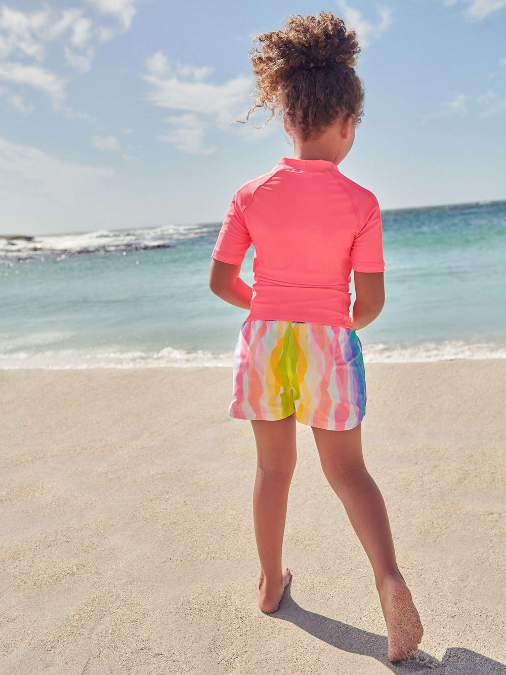 Рашгард с коротким рукавом для девочки Next N16-678, Розовый