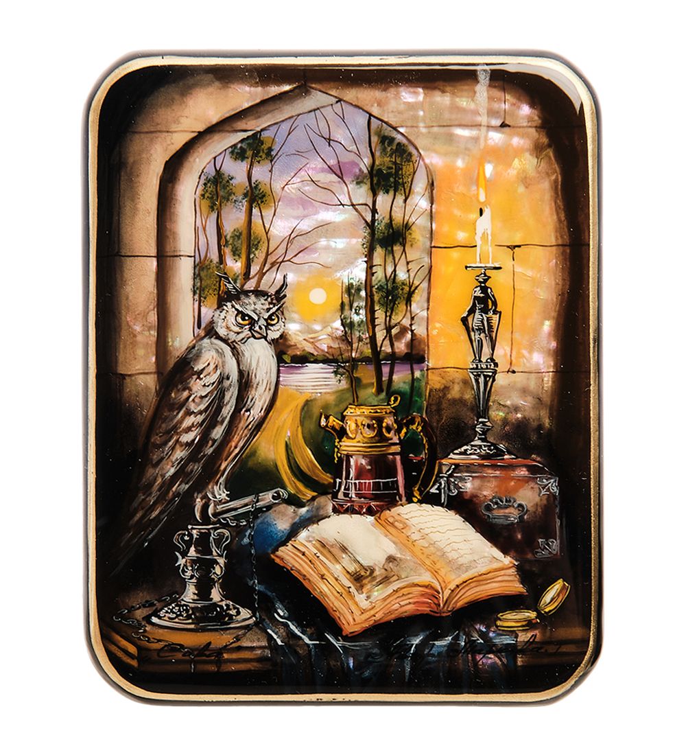 Народные промыслы ШК-55/151 Шкатулка «Сова» исп. Земина