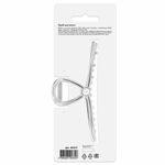 Краб для волос 11 см, с жемчужинкой, серебристый, MONTE VITA, 457017