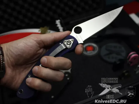 Складной нож Spyderco Military 36GPDBL c клинком из стали CPM-S110V, рукоять G10