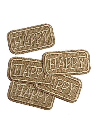 Термоаппликация, р. 2х3,8 см, бежевый