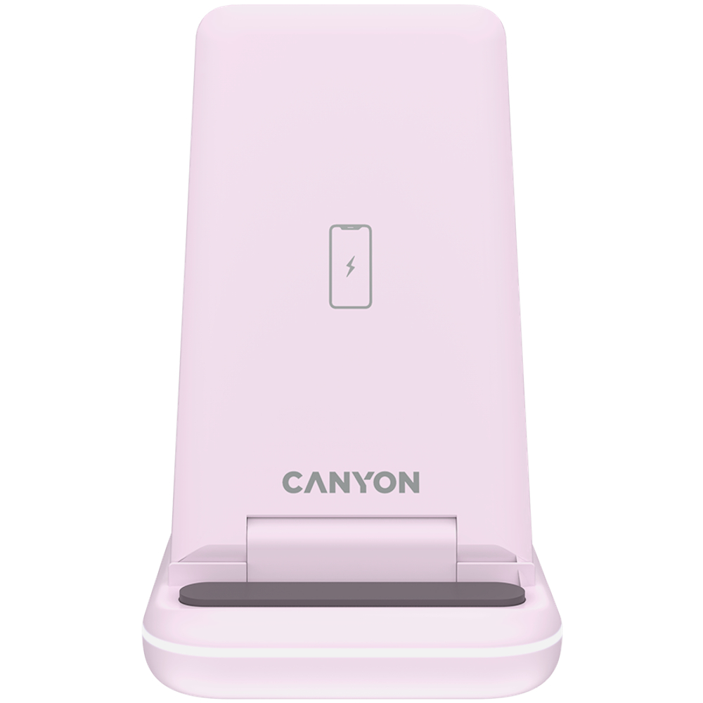 CANYON wireless charger WS-304 15W 3in1 Iced Pink