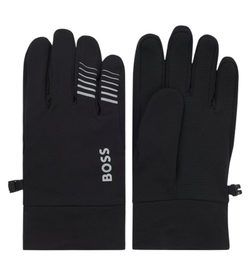 Перчатки спортивные BOSS Active Running Gloves In Stretch Fleece - black