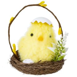 GAEM Изделие декоративное "Гнездо пасхальное" (блок 12 шт), L9 W9 H10 см, 3в.