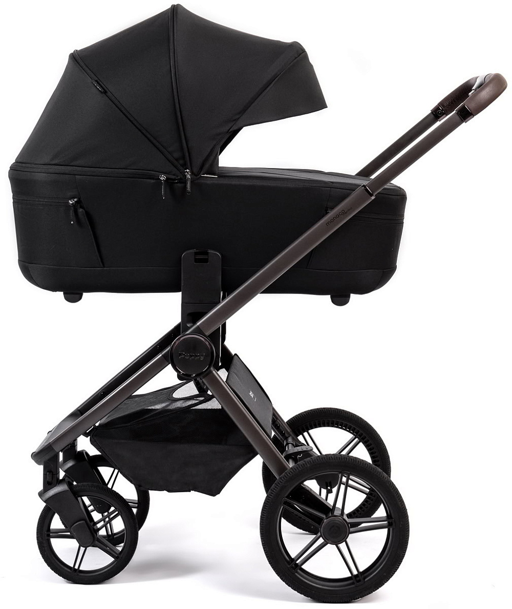 Детская коляска Peppy Monaco Thermo 3 в 1 с автокреслом Rise Black Black