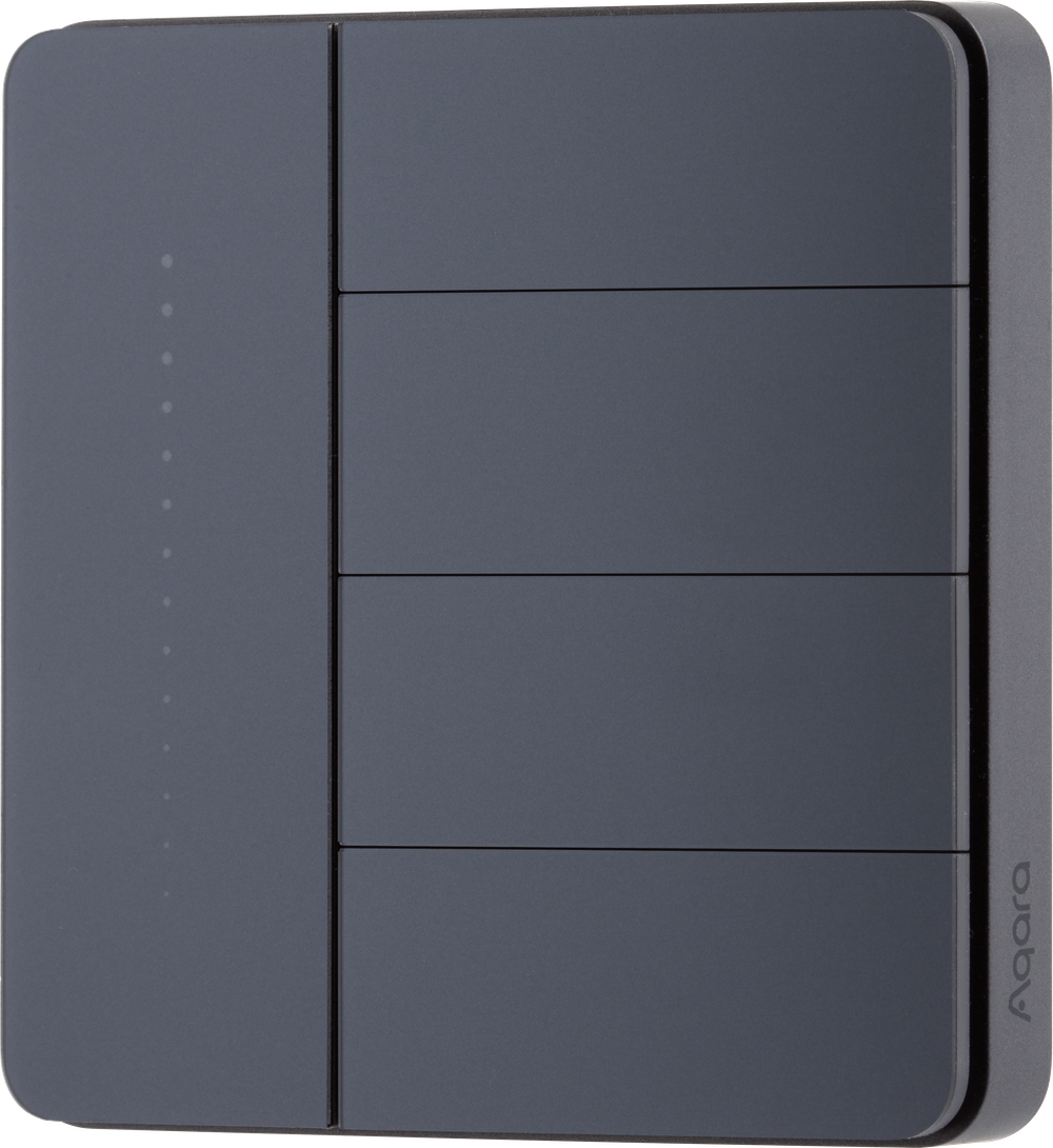 Умный настенный выключатель Z1 Pro (4 клавиши), цвет: серый, модель ZNQBKG45LM_gr