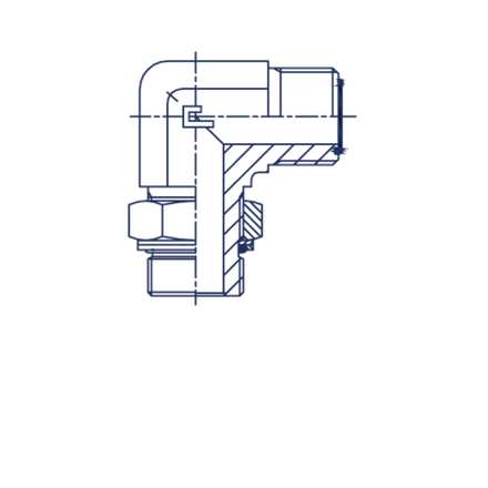 Штуцер FH90 D06 ORFS 9/16 - G3/8