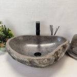 Раковина из речного камня RS-63396 (57*42*16) 0123