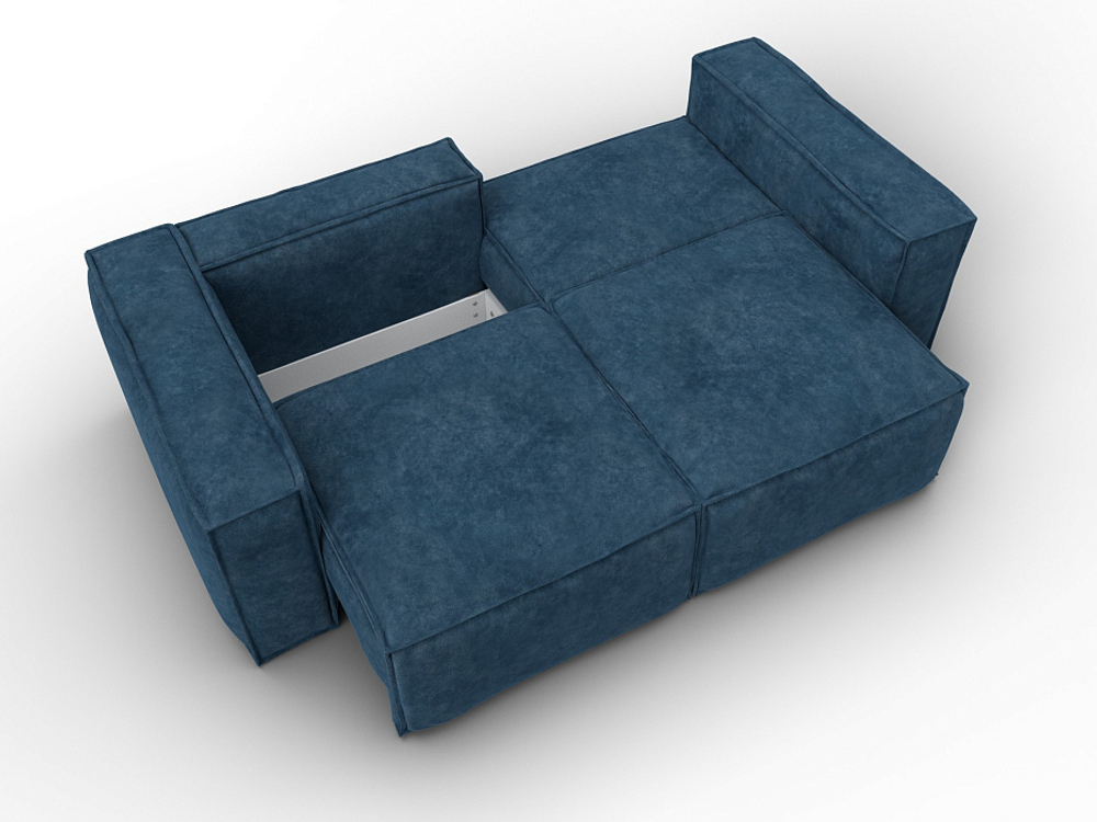 Диван прямой Лига-081 НПБ ВЕЛЮР BRUT 11 синий