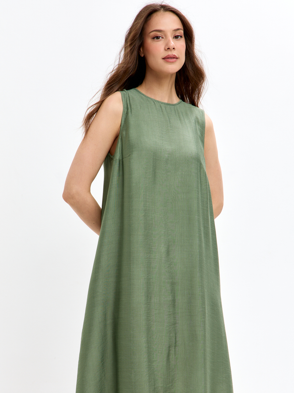 Trends Brands Base Платье Жен 09_04_dr787SS_olive Зеленый