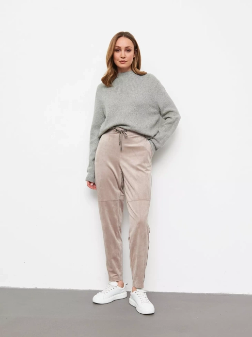 Брюки из экозамши