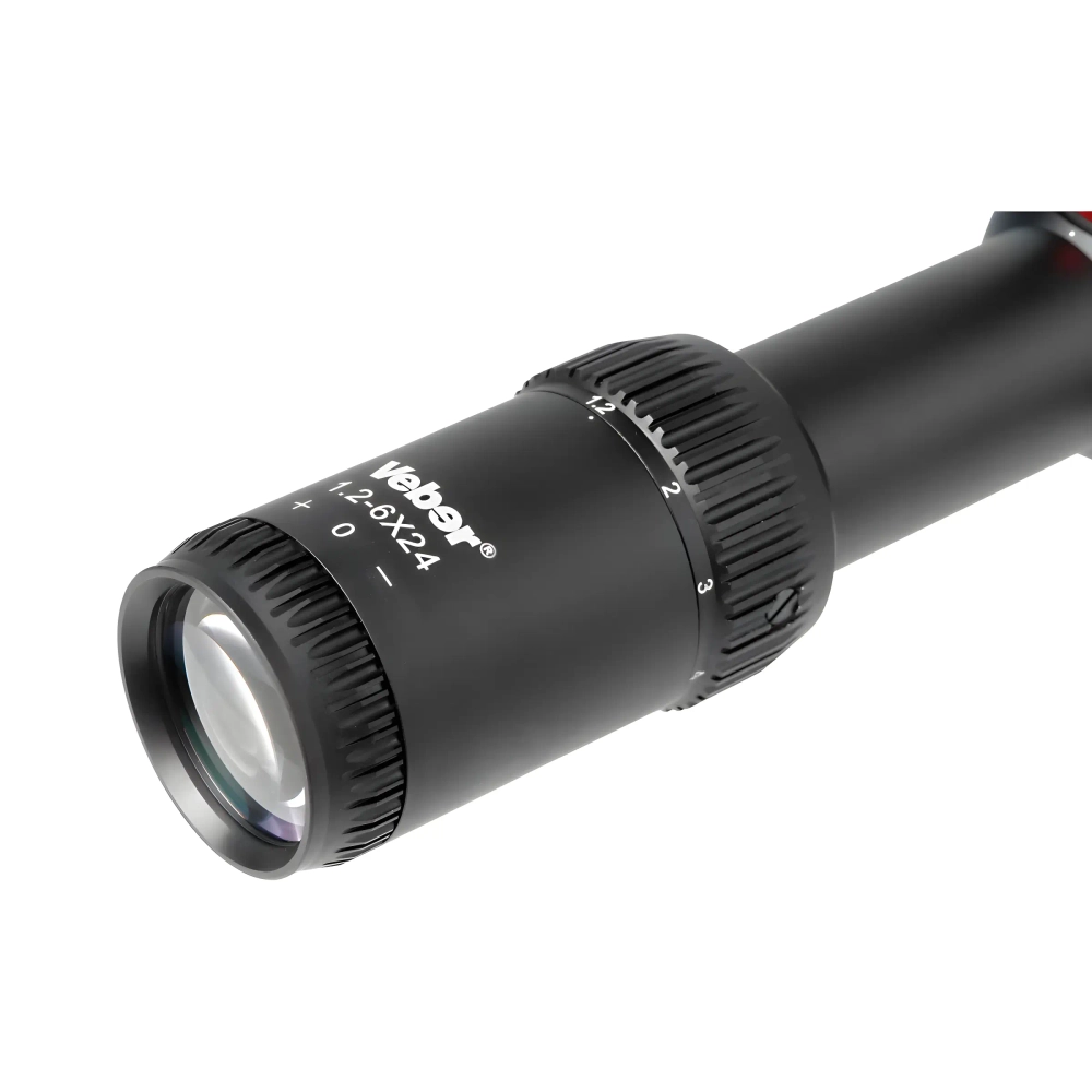 Прицел оптический Veber Пневматика 1.2-6х24 - фокус на окуляре с градуировкой