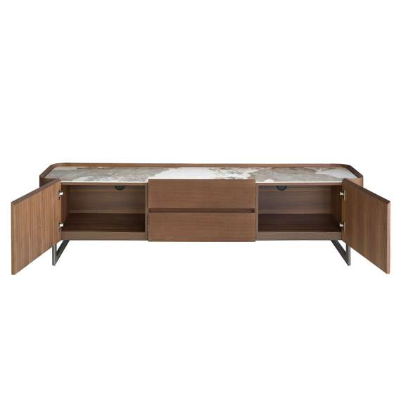 Тумба под ТВ 3250/437-F из ореха со столешницей из керамики