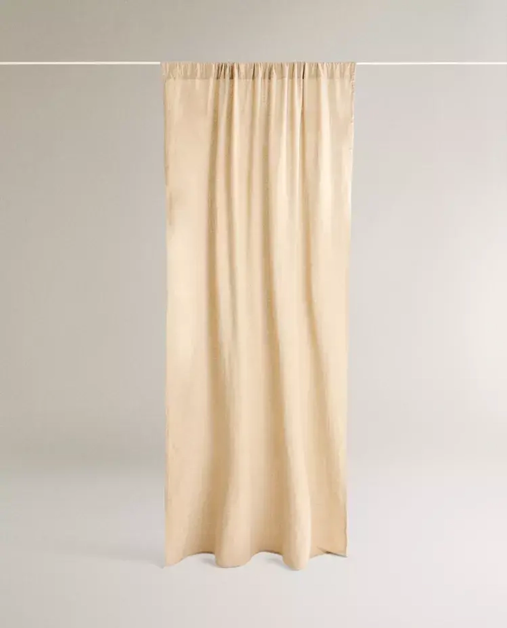 ZARA HOME ЛЬНЯНАЯ ЗАНАВЕСКА, СВЕТЛО-БЕЖЕВЫЙ
