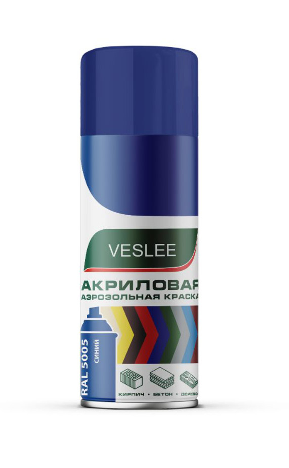 Краска-спрей акриловая глянцевая синяя Veslee RAL5005 (520 мл)