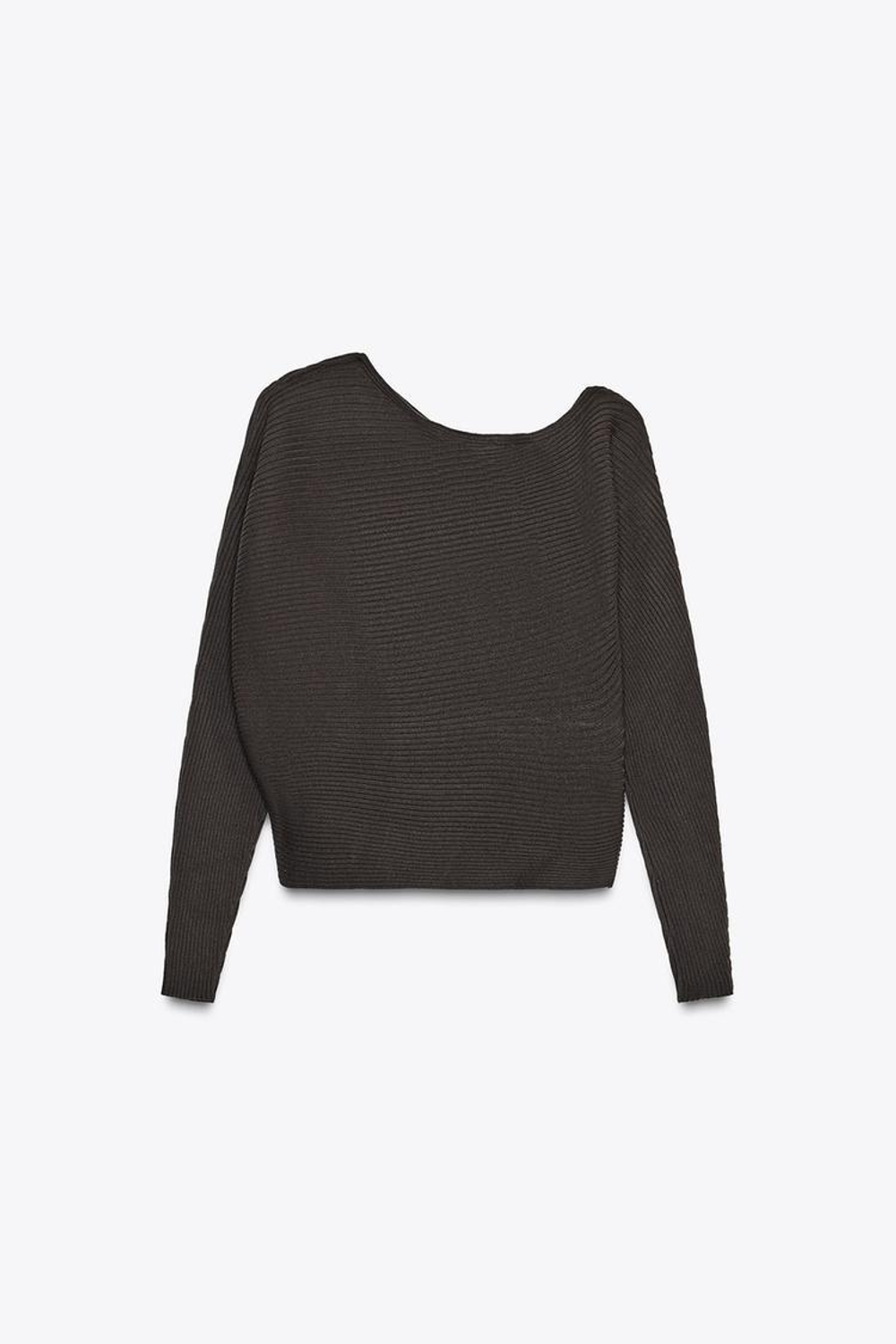 ZARA АСИММЕТРИЧНЫЙ ТОП В РУБЧИК, ХАКИ