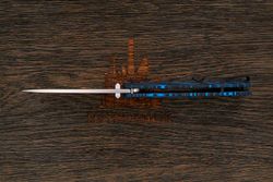 Нож складной CJRB Feldspar, клинок 89мм, сталь AR-RPM9, рукоять G10 чёрно-синий