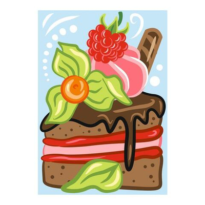 Картина по номерам 20*30см "Сладкий тортик" (Lori)