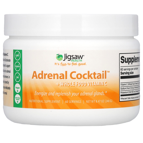 Jigsaw Health, Коктейль для надпочечников с витамином C из цельных продуктов, 240 г (8,47 унции)
