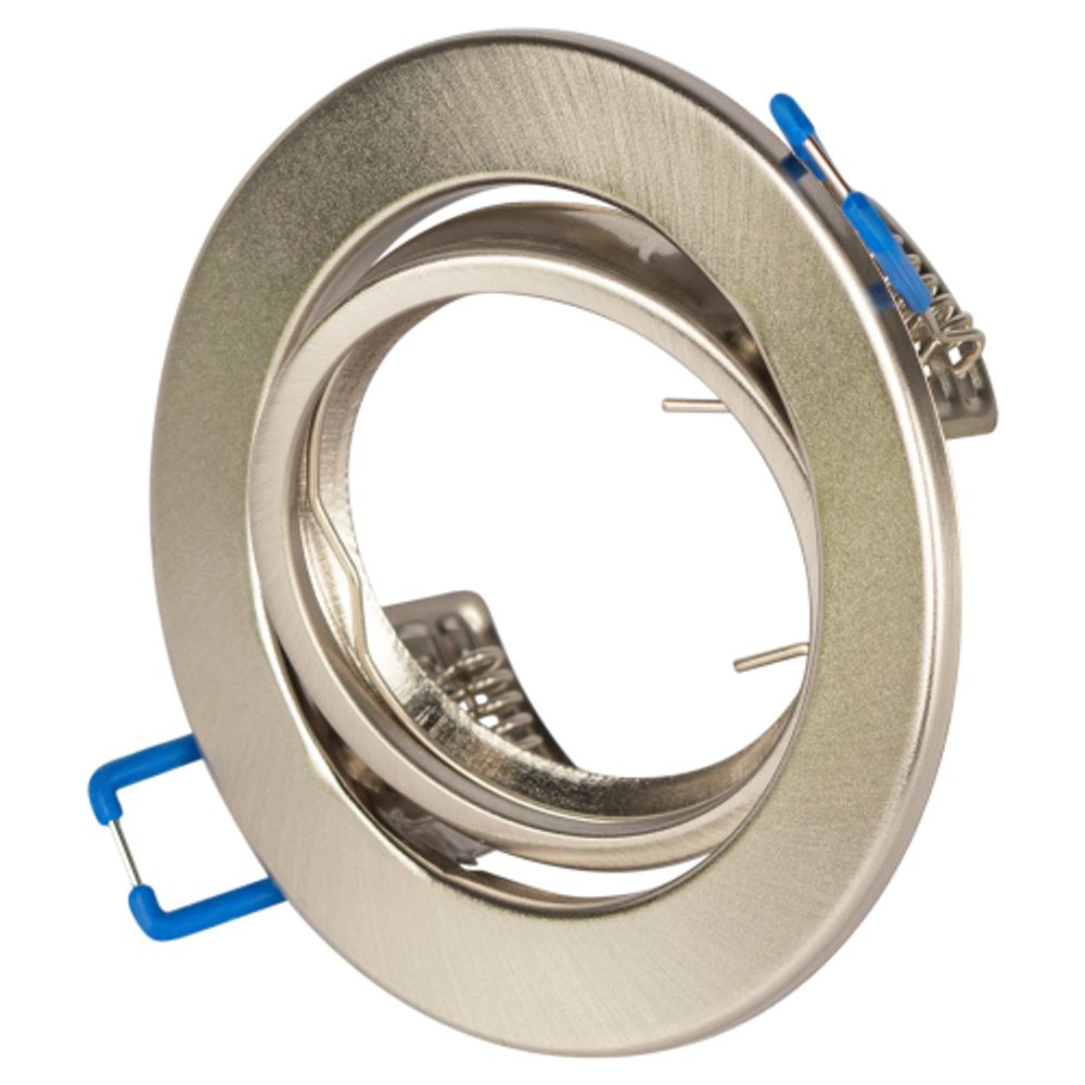 ST2A SN Светильник ЭРА штампованный поворотный MR16,12V/220V, 50W сатин никель | Штампованные встраиваемые светильники